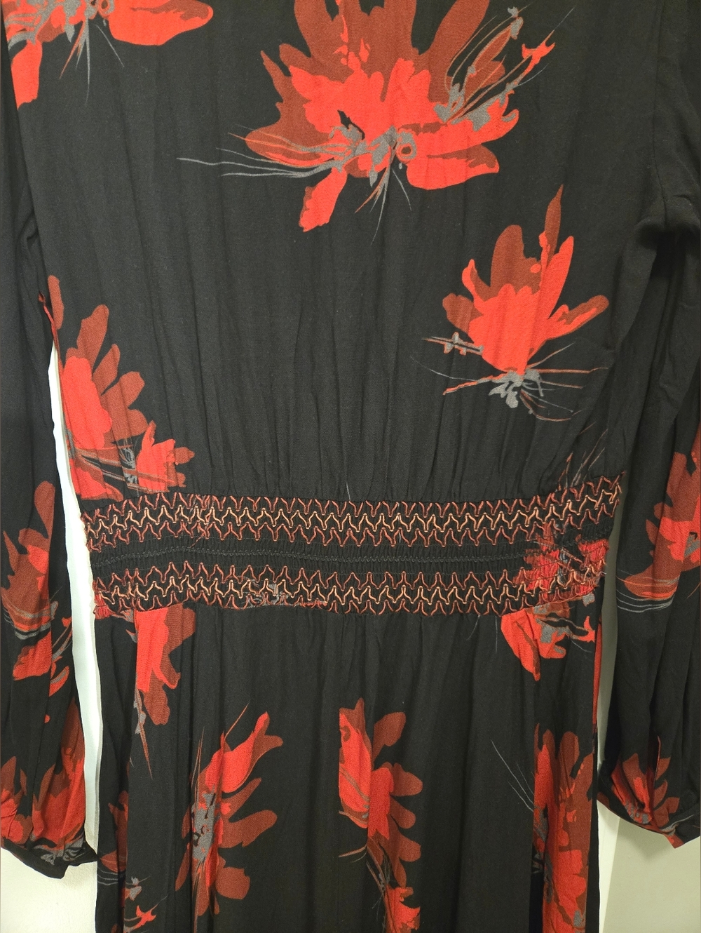 Desigual Assymetric Midi Butterfly Dress Size 12 Black & Red (44 European) - Picture 14 of 16
